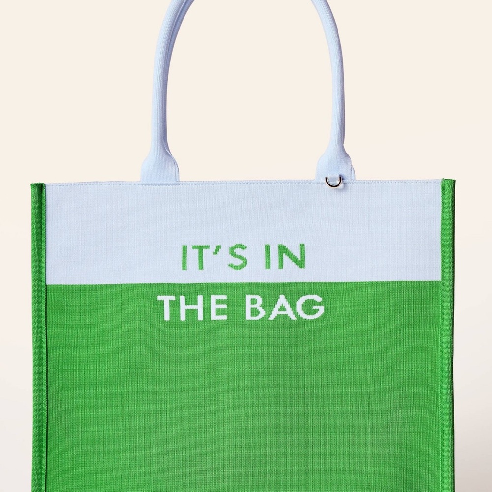 Kate Spade x Target Green and White Color Block Tote